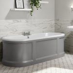 Baxenden Freestanding Double Ended Bath - Matt Grey - 1700mm x 750mm