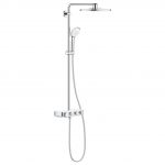 Grohe Round Rainshower SmartControl 360 DUO Shower System - Moon White