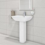 550mm Basin and Full Pedestal - 1 Tap Hole - Austin Range