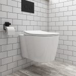 Alcor White Gloss Wall Hung Toilet with Soft Close Seat