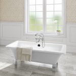 Athena Freestanding Double Ended Bath White with Chrome Feet - 1700 X 750mm