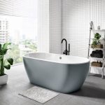 Almada Freestanding Double Ended Bath Grey - 1655 x 750mm