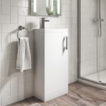 400mm White Cloakroom Vanity Unit with Basin - Ashford