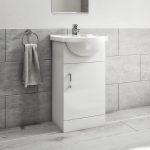465mm White Cloakroom Vanity Unit with Basin - Classic