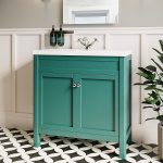800mm Green Freestanding Vanity Unit with Basin - Avebury