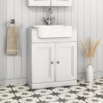 670mm White Freestanding Vanity Unit with Basin - Westbury