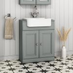 670mm Light Grey Freestanding Vanity Unit with Basin - Westbury