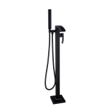GRADE A1 - Black Freestanding Bath Shower Mixer Tap - Wave