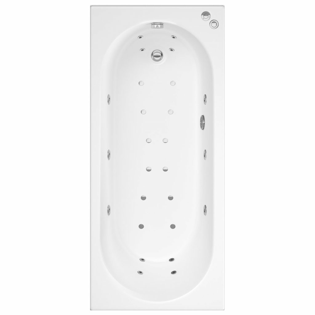 Alton Single Ended Bath with 14 Jet Whirlpool System and 12 Jet Airspa