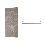 Brown Vertical Electric Designer Radiator 1000 x 500mm with Brushed Stainless Steel Towel Rail - Vetro