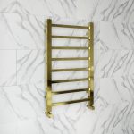 Polished Brass Heated Towel Rail Radiator 800 x 500mm - Sonoran