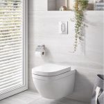 Wall Hung Toilet with Soft Close Seat Frame and Cistern - Grohe Solido Euro
