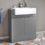 670mm Grey Freestanding Vanity Unit with Basin - Harper