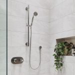 Chrome Single Outlet Thermostatic Mixer Shower with Round Handset - Camden