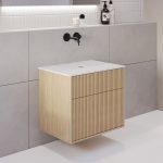 650mm Wooden Wall Hung Countertop Vanity Unit - Matira